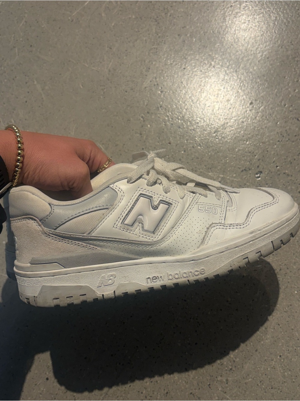 New Balance Women's 550 White & Gray Sneaker